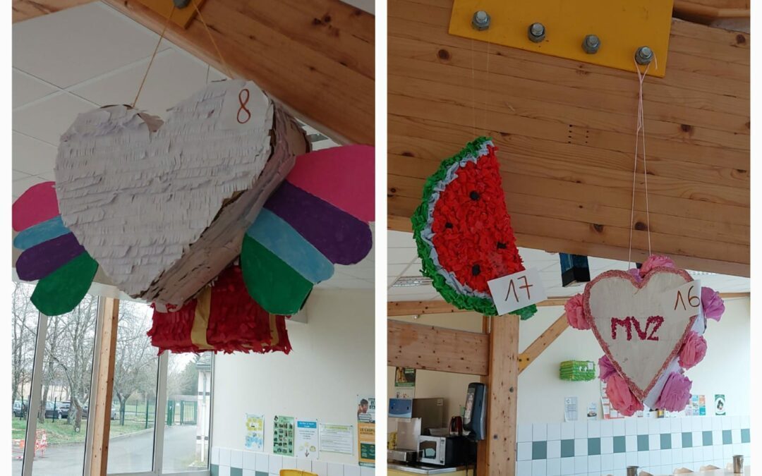 Réalisations de piñatas par les élèves de 5eB